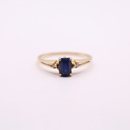 Sapphire & Diamond Cluster Ring