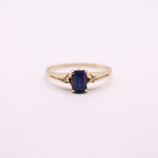 Sapphire & Diamond Cluster Ring