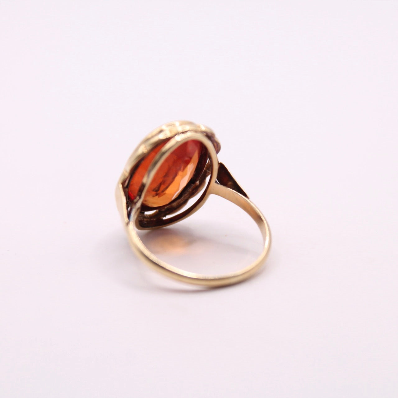 Orange Sapphire Statement Ring