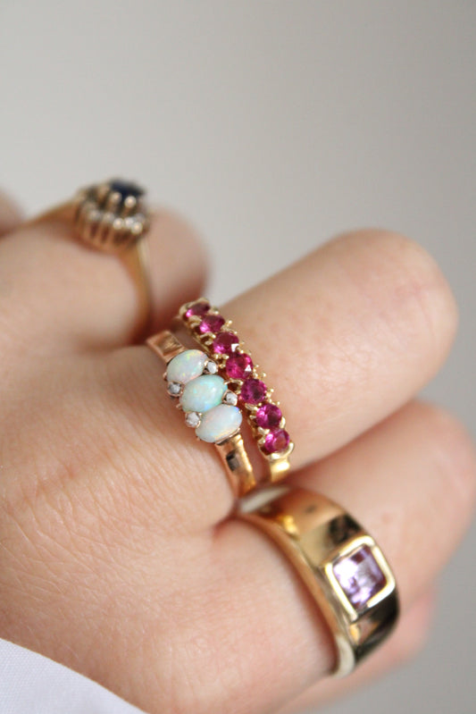 Ruby Row Ring