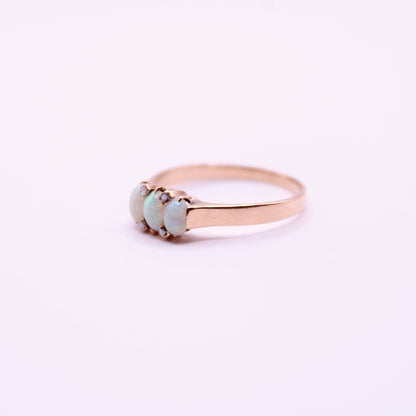Opal & Seedpearl Trilogy Ring