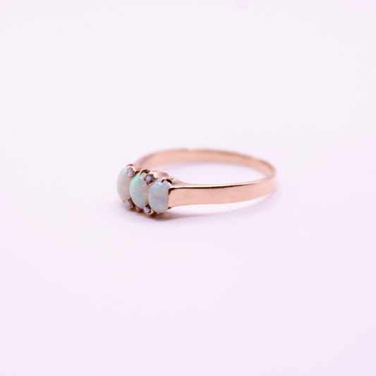 Opal & Seedpearl Trilogy Ring