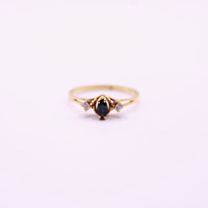 Sapphire & Diamond Trilogy Ring