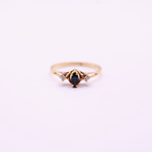 Sapphire & Diamond Trilogy Ring