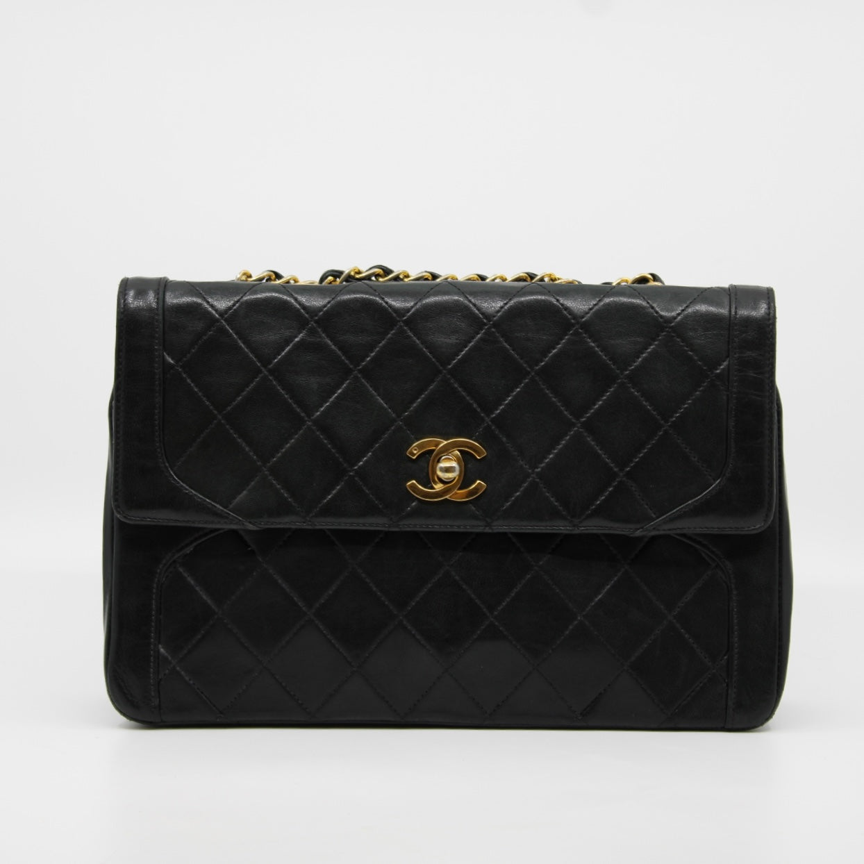 Chanel Single Flap Turn Lock Bag
