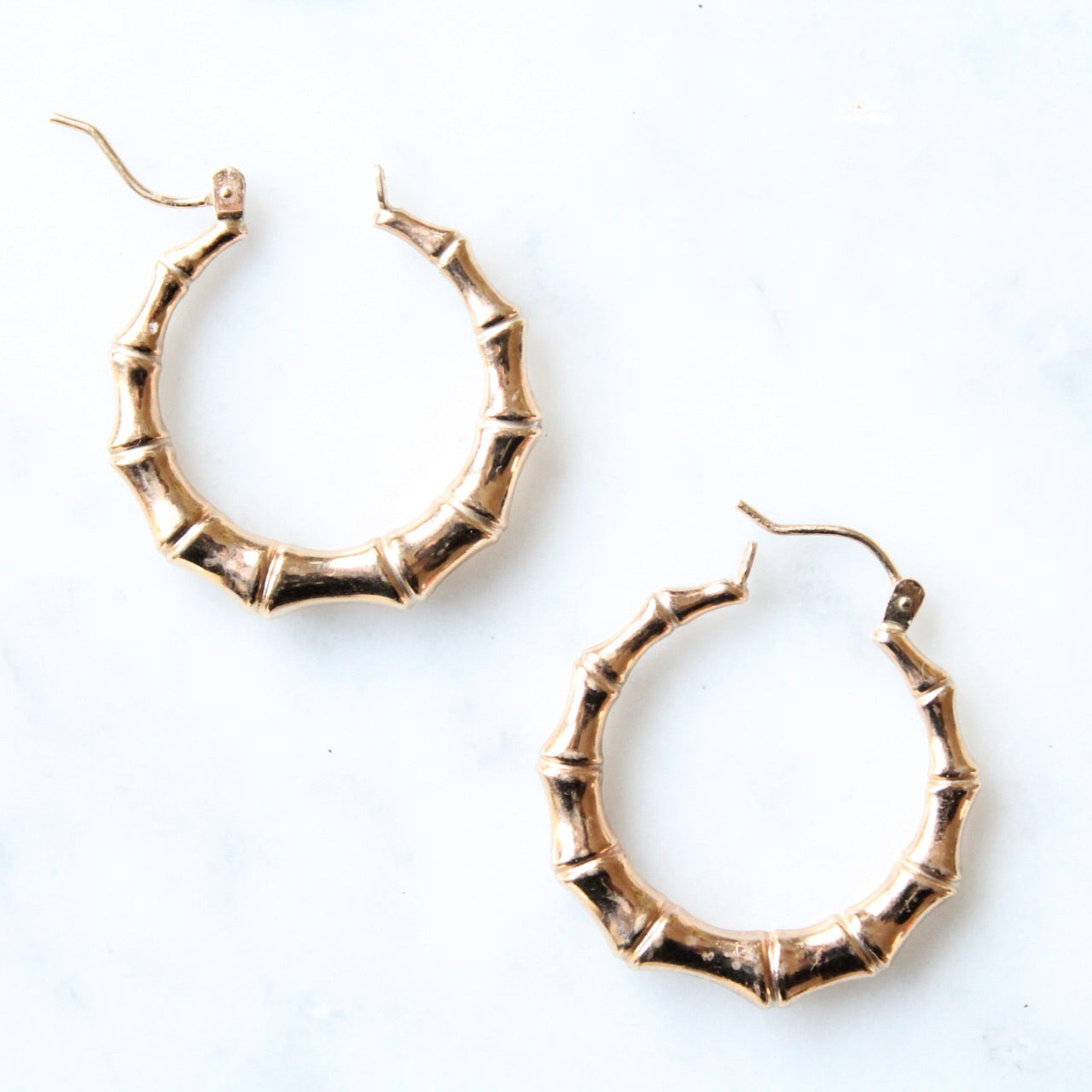 XL Bamboo Hoop Earrings