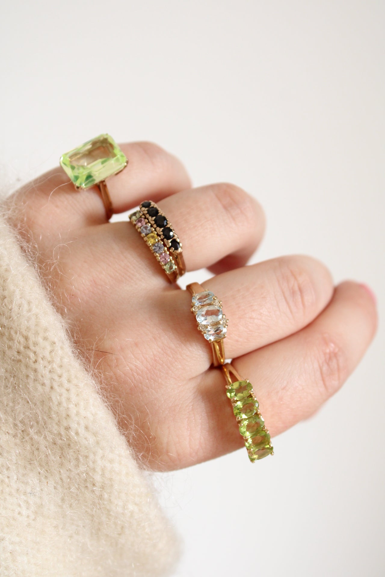 Peridot Five Stone Ring