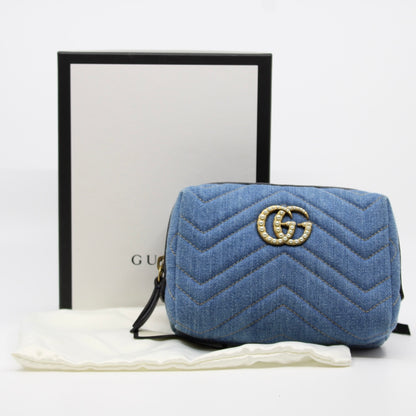 Gucci GG Marmont Denim Pouch
