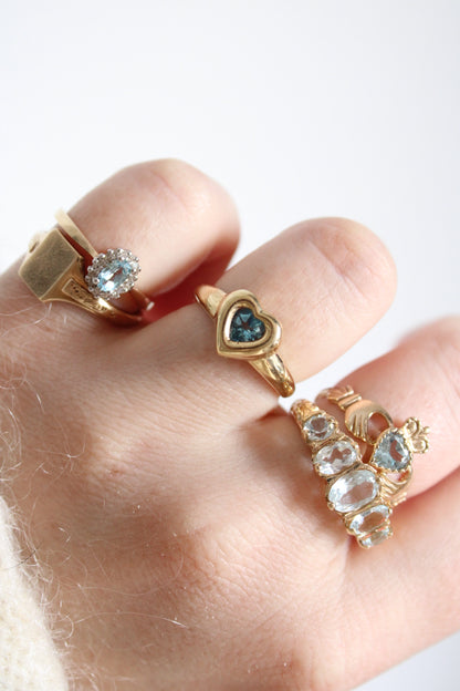 Bold Topaz Heart Ring