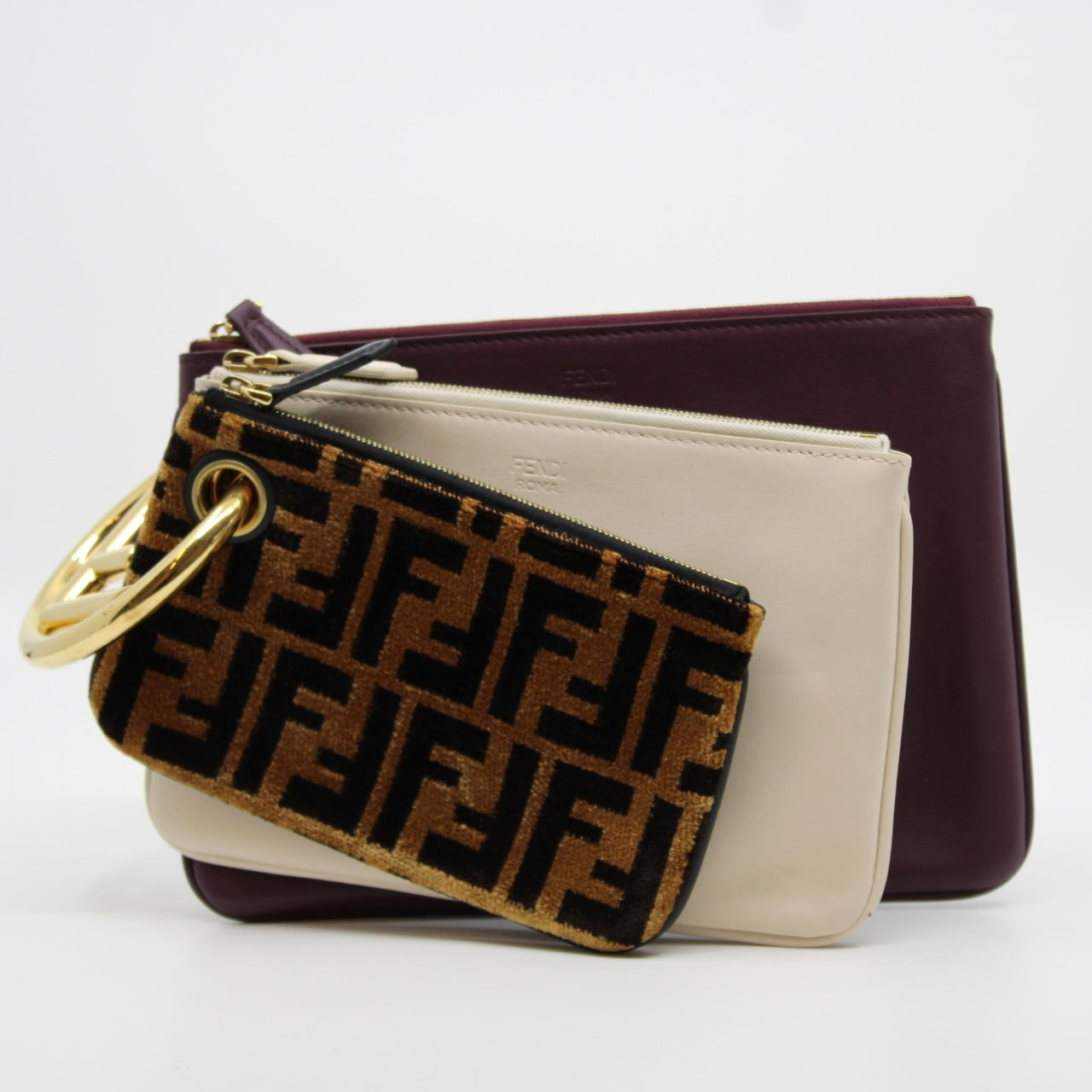 Fendi Triplette Zucca Clutch/Pouch