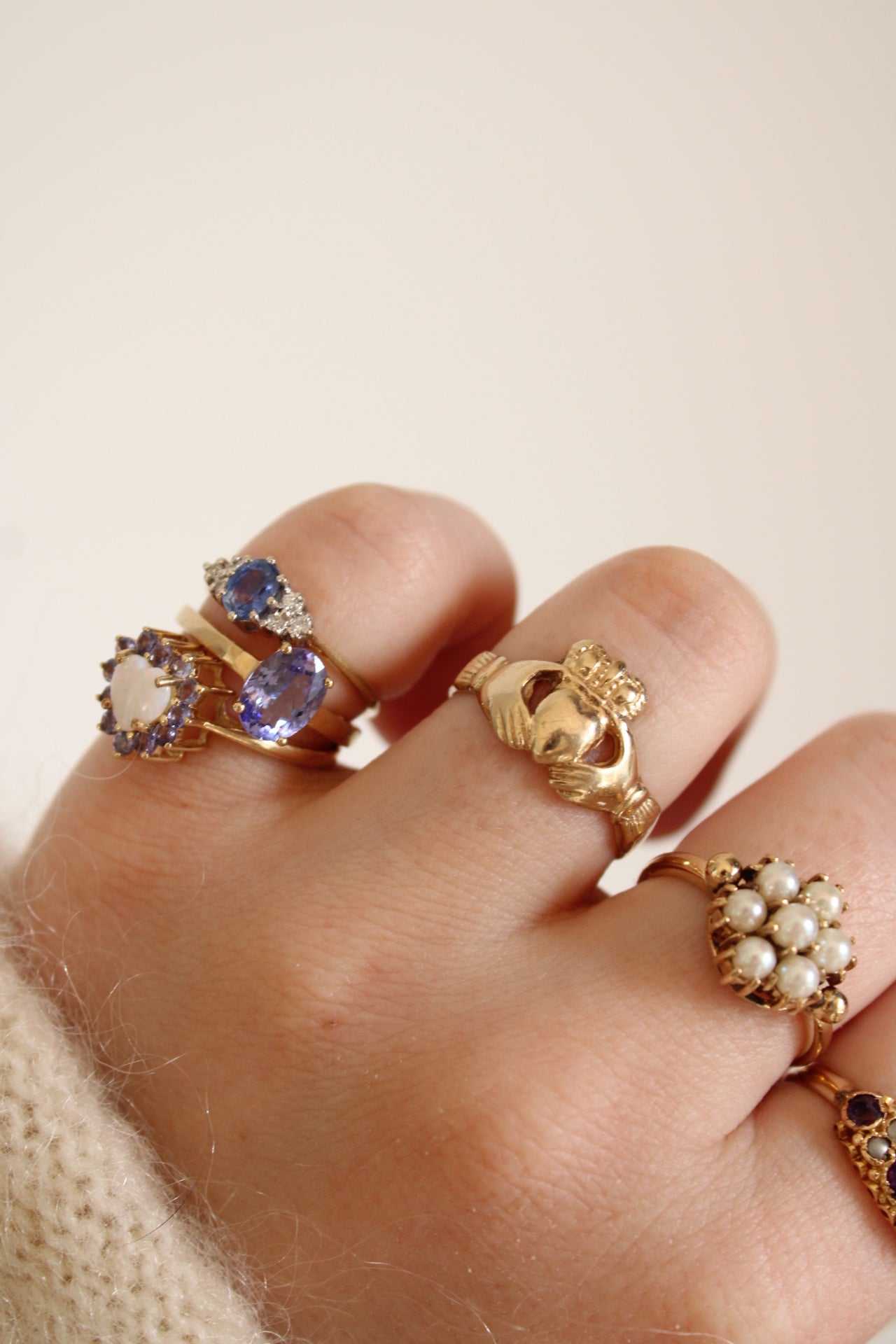 Tanzanite & Diamond Cluster Ring