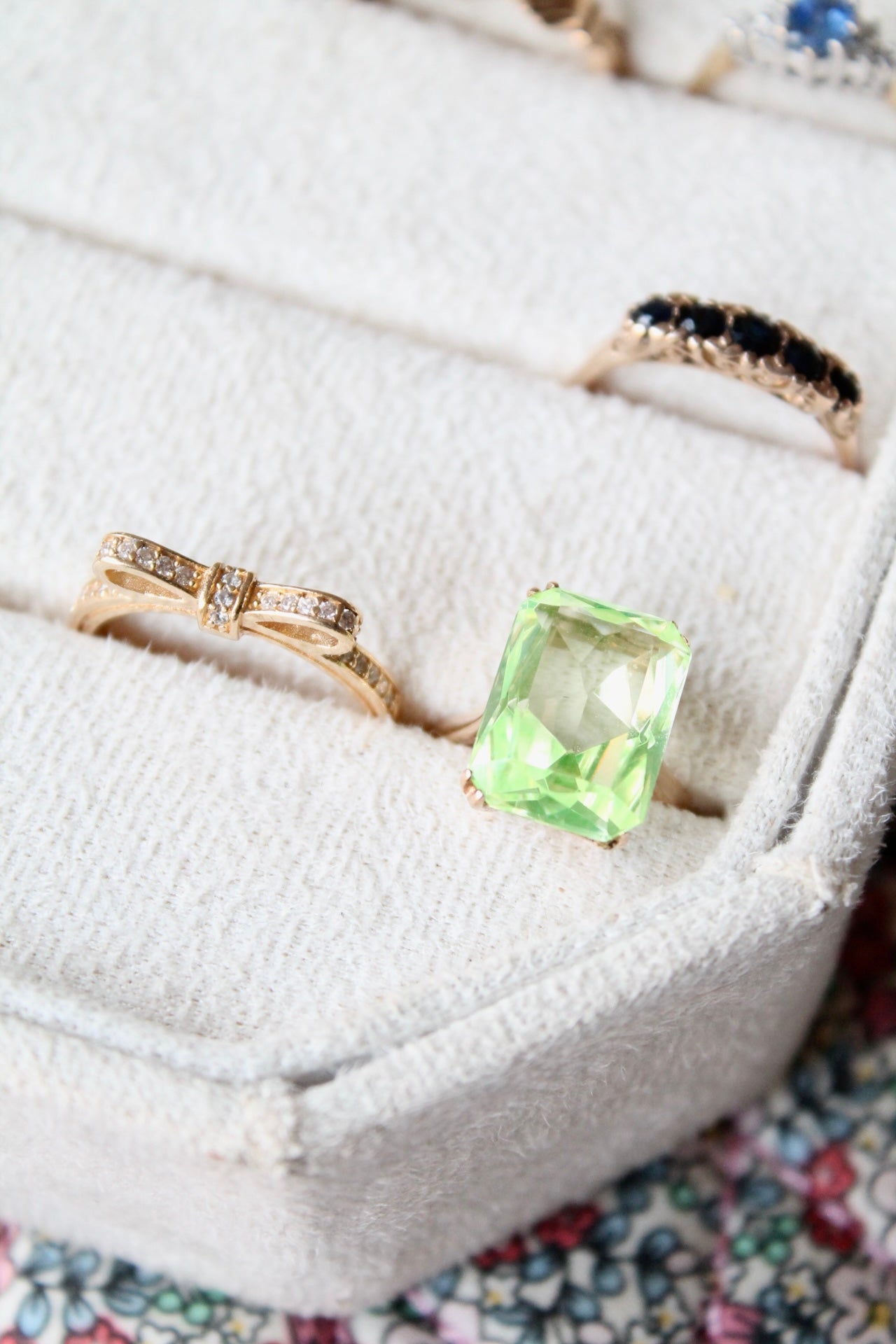 Lime Spinel Statement Ring