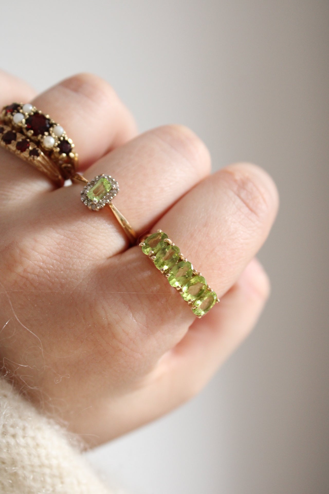 Peridot Five Stone Ring