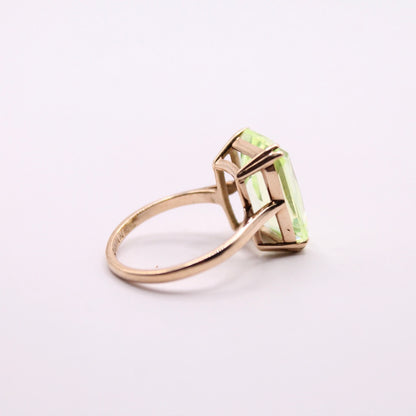 Lime Spinel Statement Ring