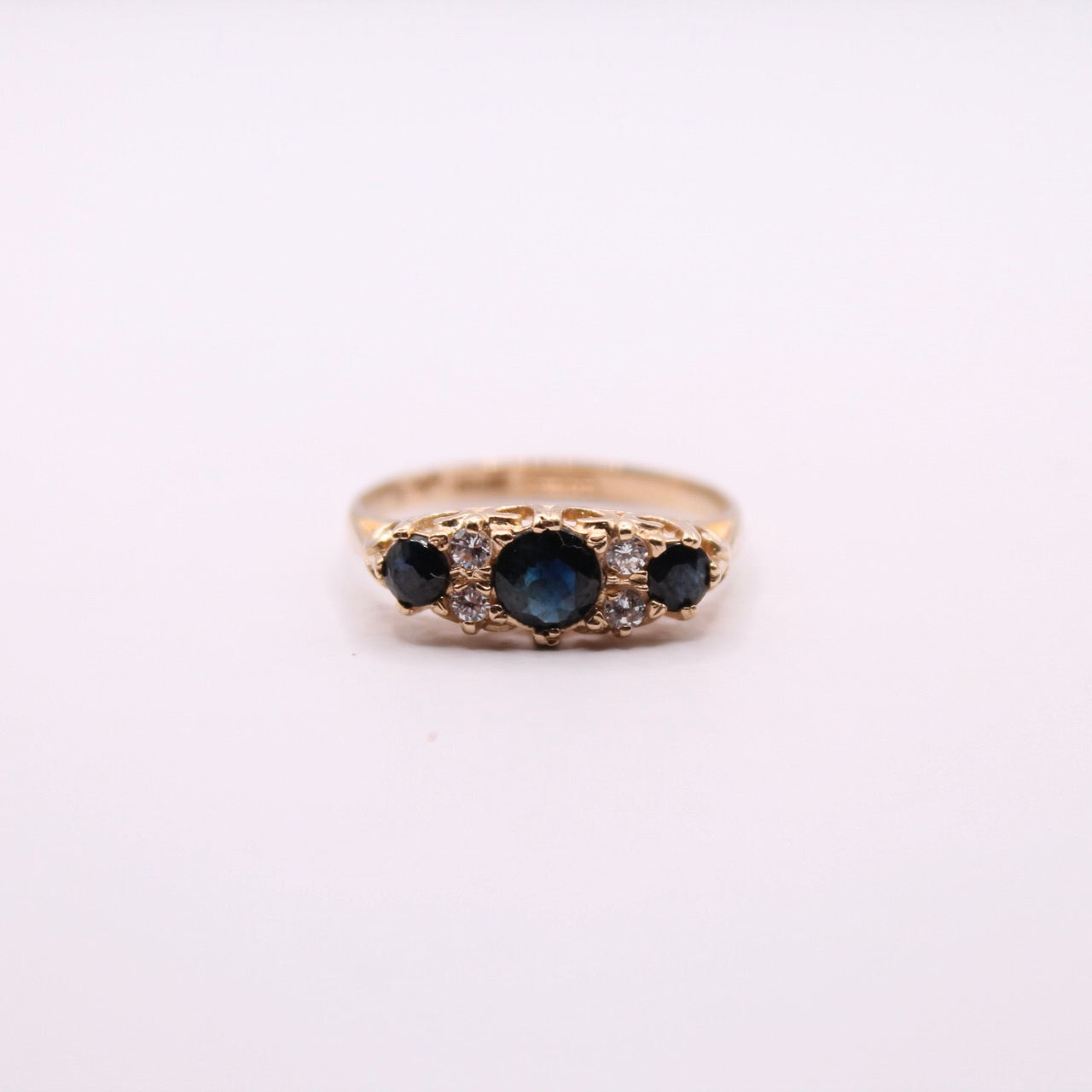 Victorian Sapphire Cluster Ring