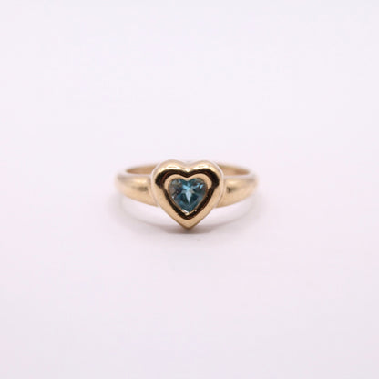 Bold Topaz Heart Ring