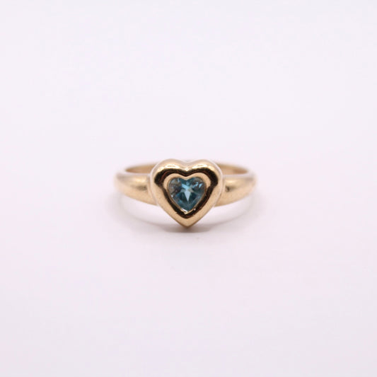 Bold Topaz Heart Ring