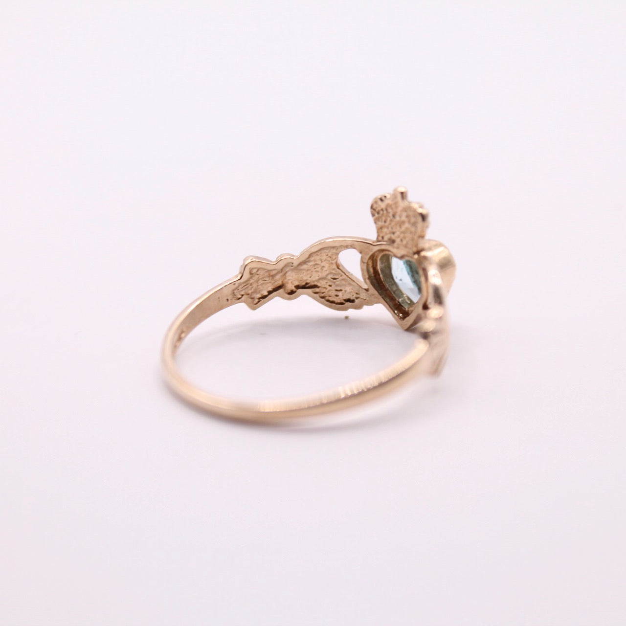 Aquamarine Claddagh Ring