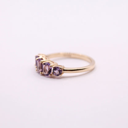 Amethyst Five Stone Ring