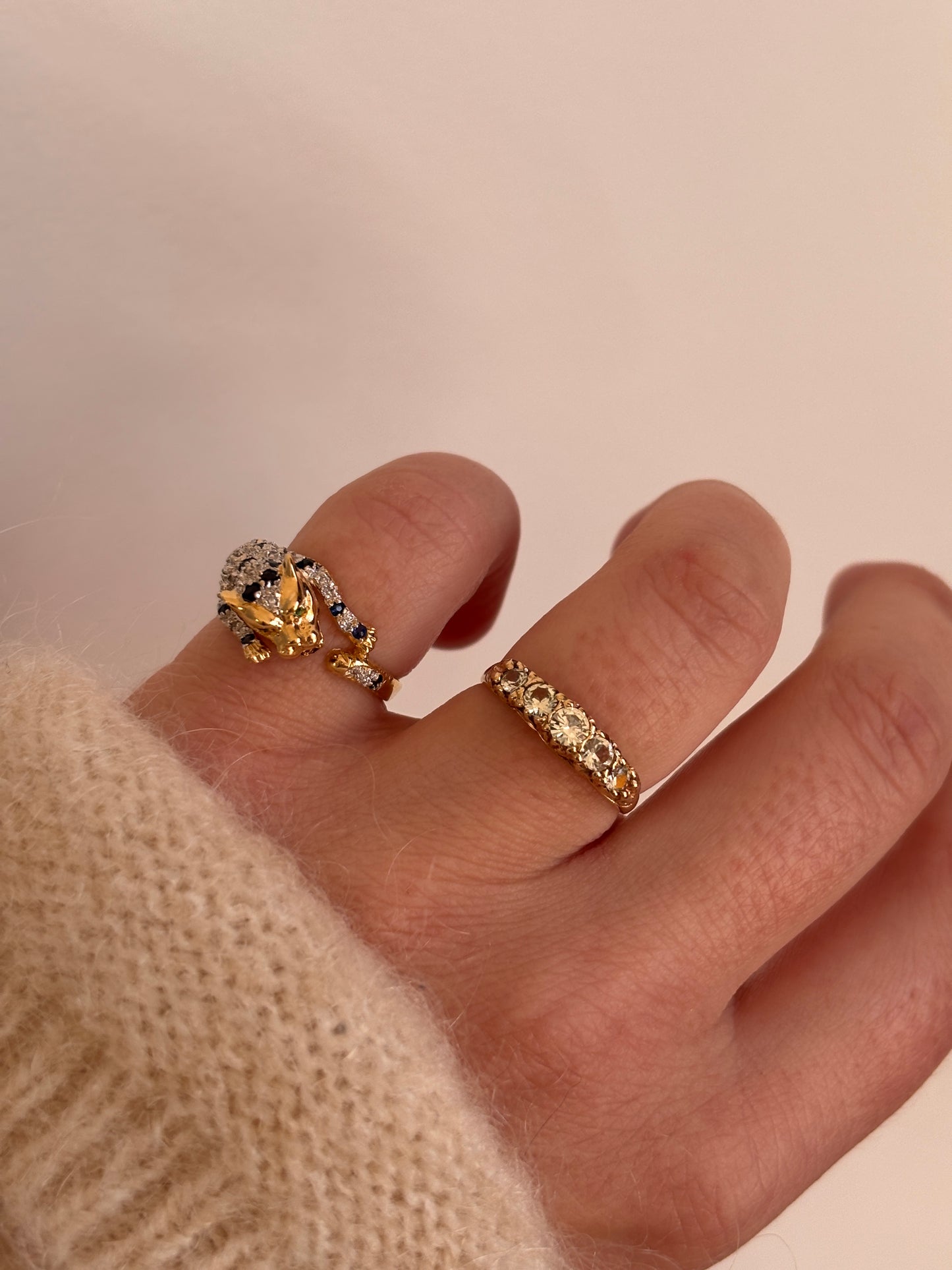 Victorian Chrysolite Row Ring