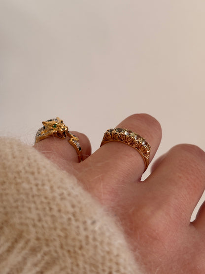 Victorian Chrysolite Row Ring