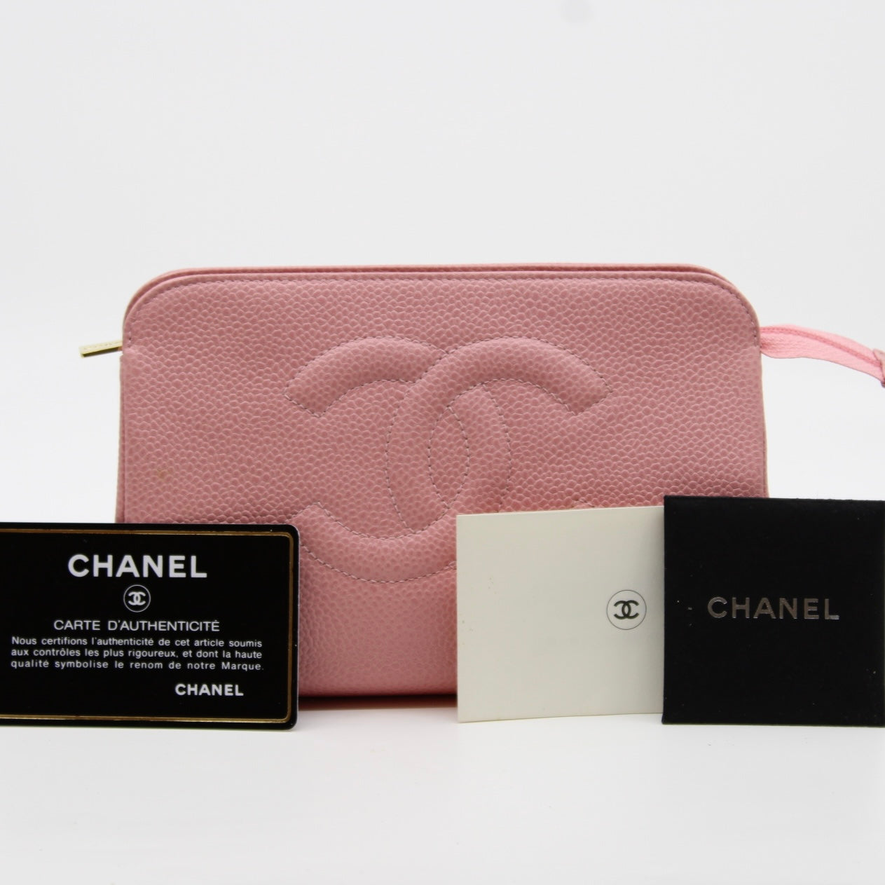 Chanel COCO Mark Caviar Pouch