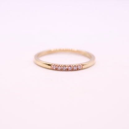 Pink Diamond Row Ring