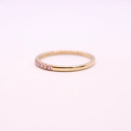 Pink Diamond Row Ring