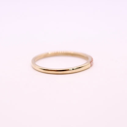 Pink Diamond Row Ring