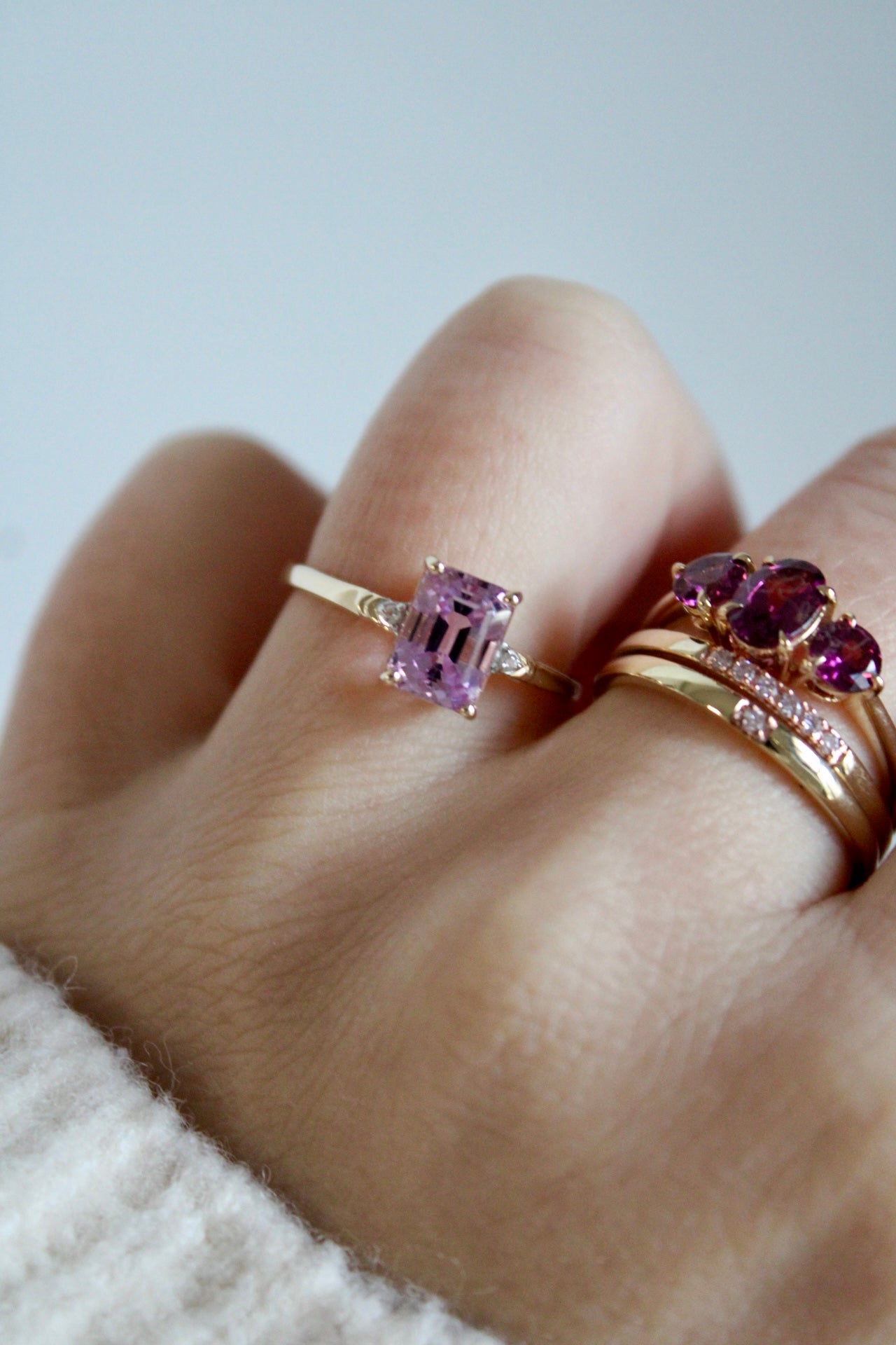 Single Kunzite Ring