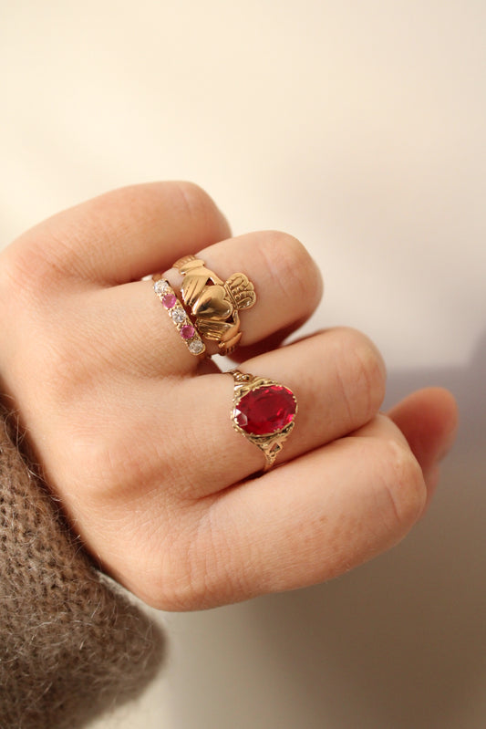 Decorated Ruby Ring