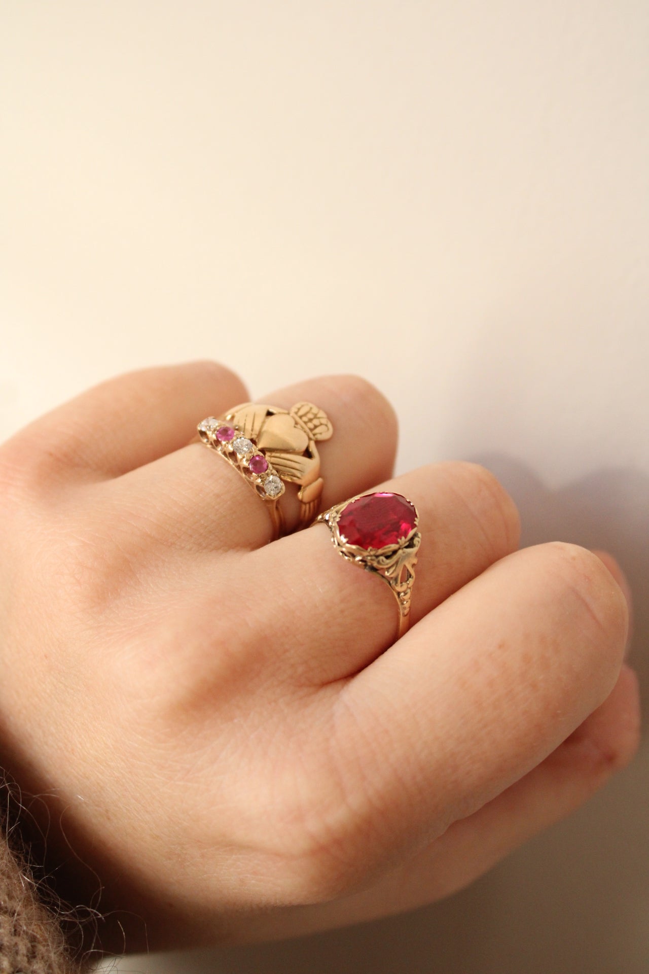 Decorated Ruby Ring