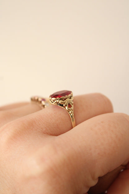 Decorated Ruby Ring