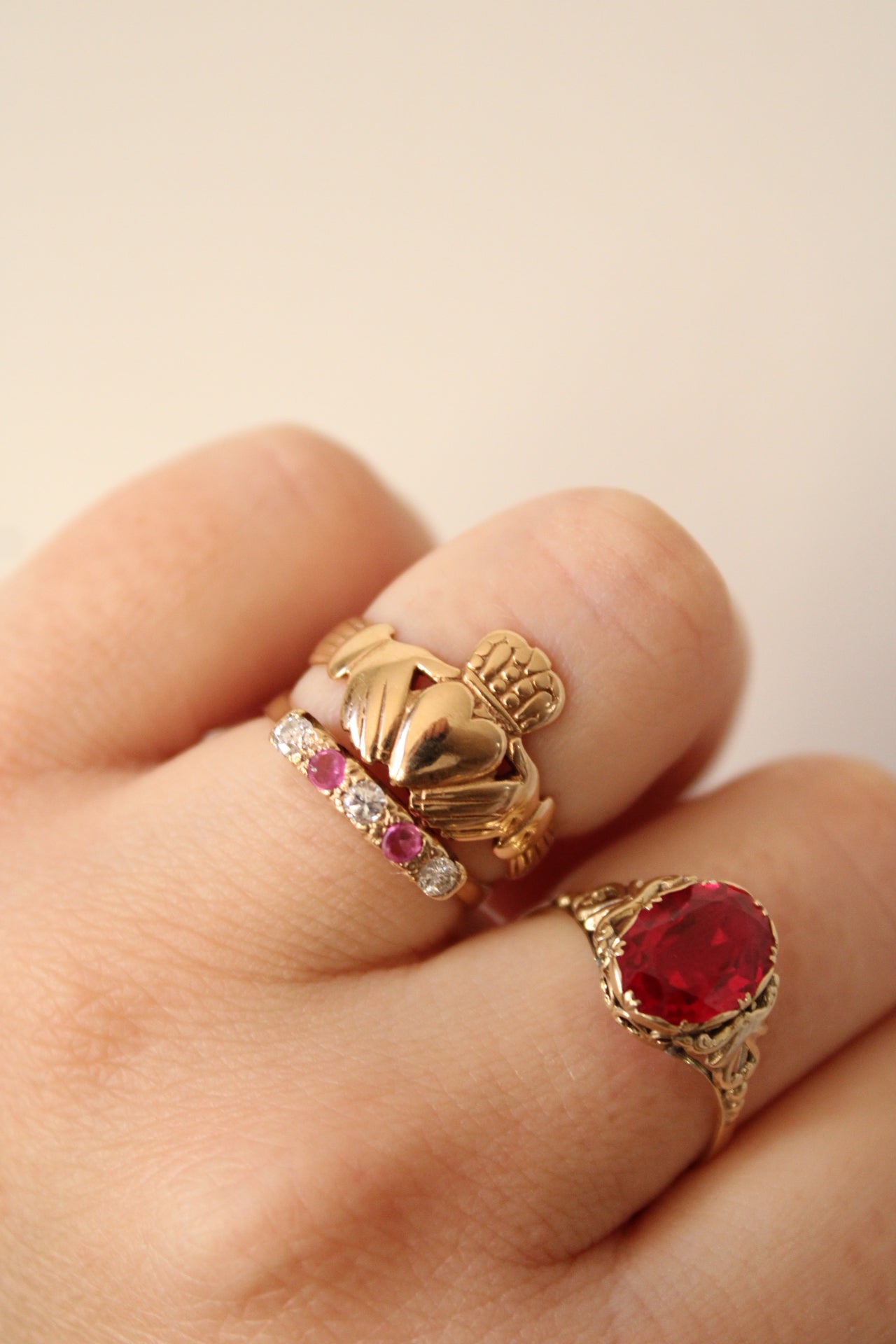 Decorated Ruby Ring
