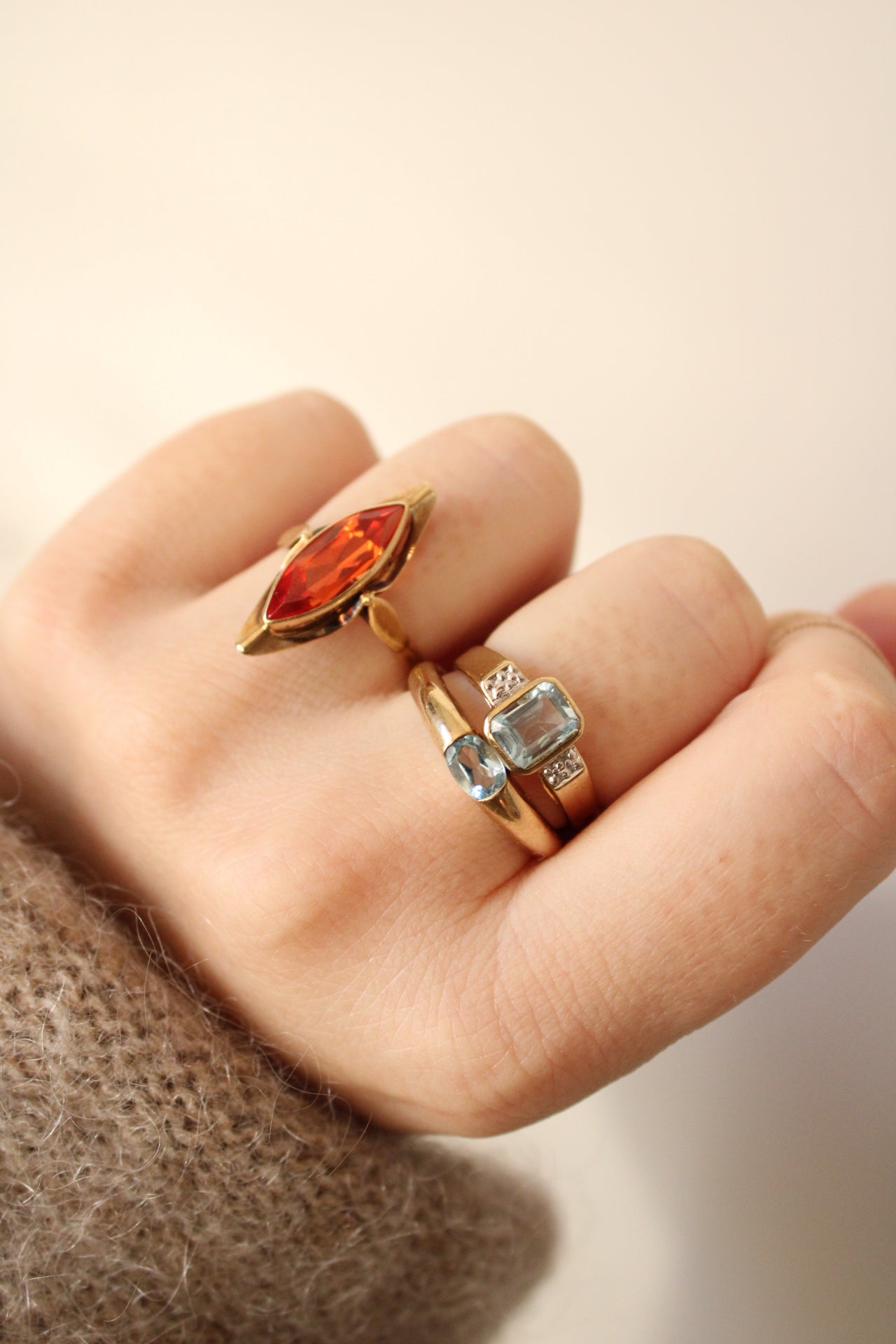 Single Aquamarine Ring