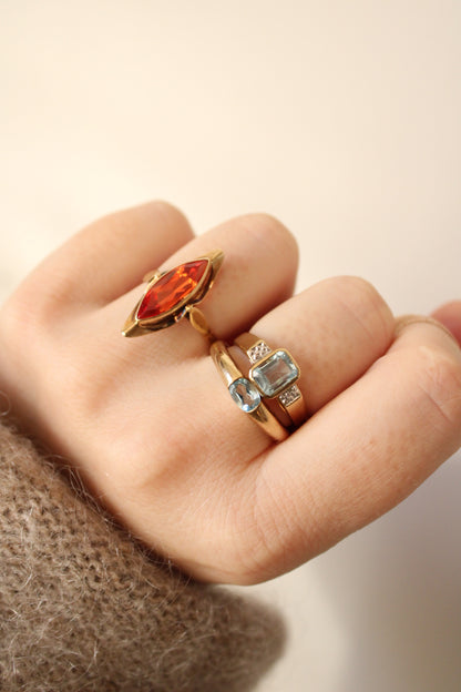 Single Aquamarine Ring