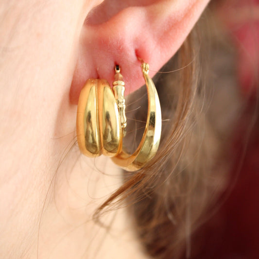 Double Half Hoop Earrings