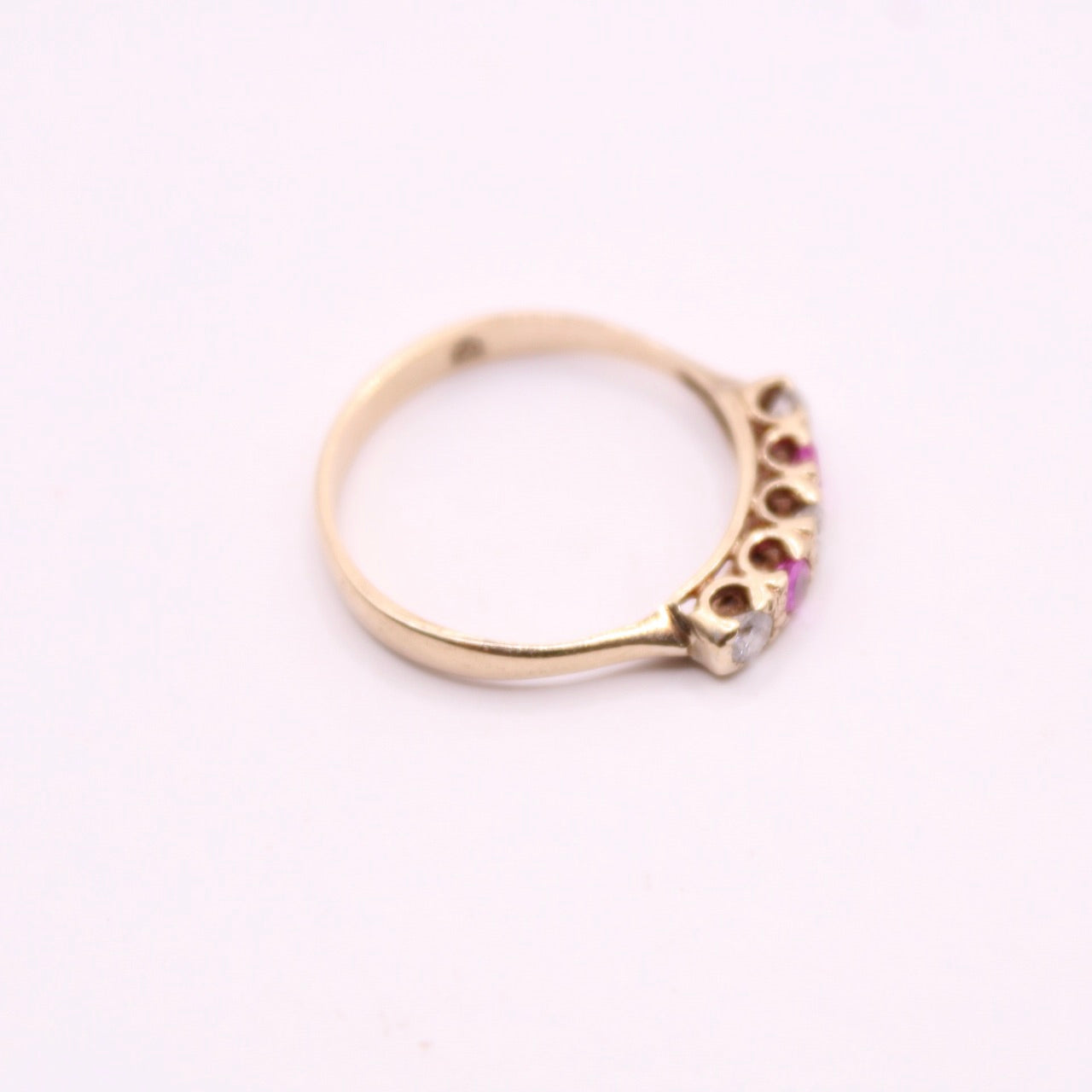 Ruby & Diamond Row Ring