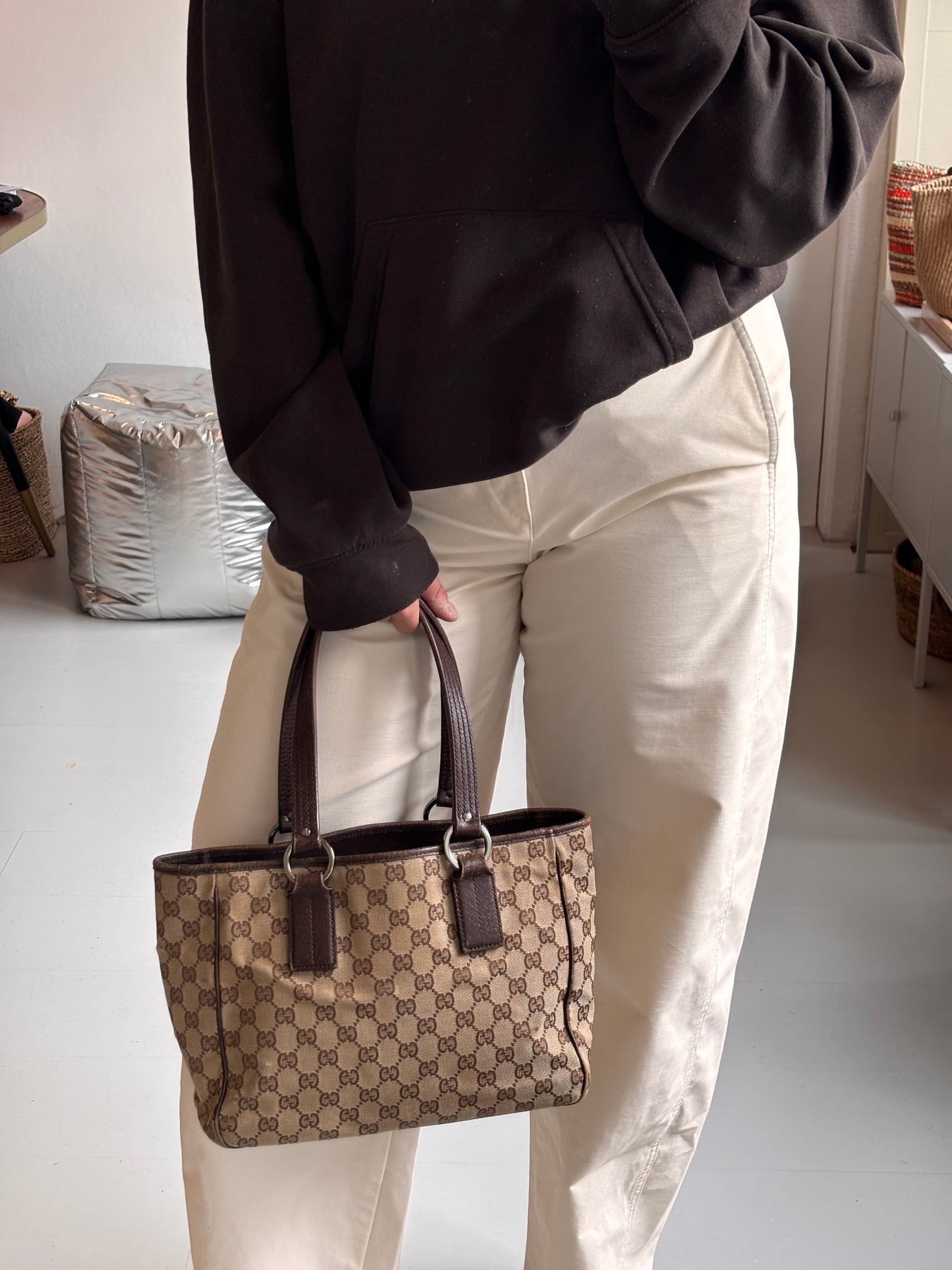 Gucci GG Canvas Hand Bag