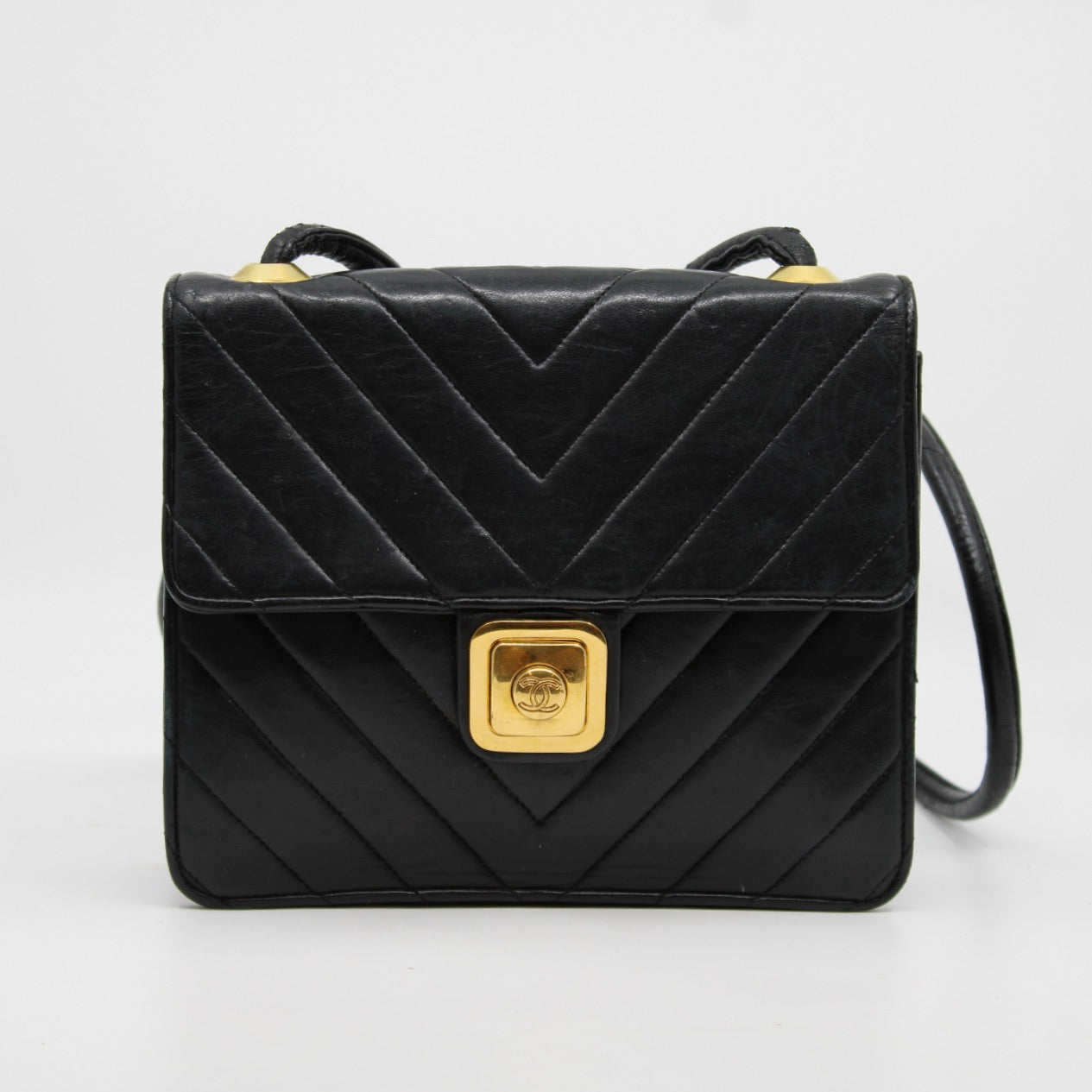 Chanel V Stitch Lamb Skin Shoulder Bag