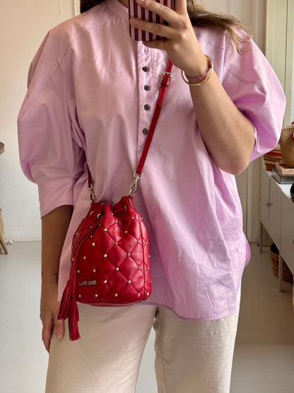 Miu Miu Studded Bucket Shoulder Bag