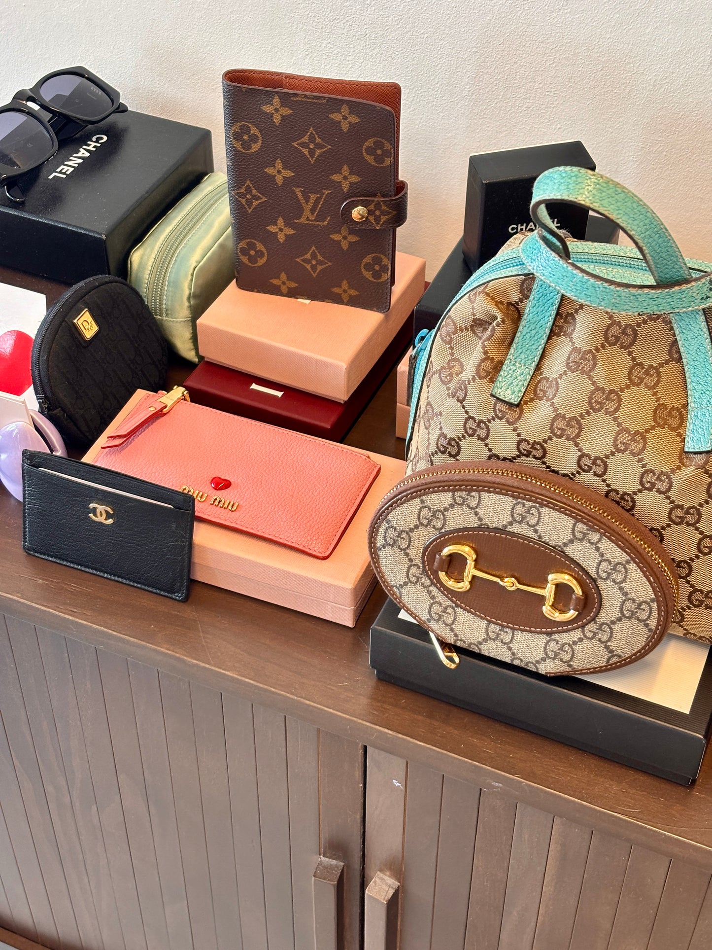 Miu Miu Madras Card Case