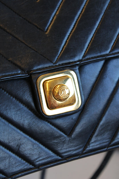 Chanel V Stitch Lamb Skin Shoulder Bag