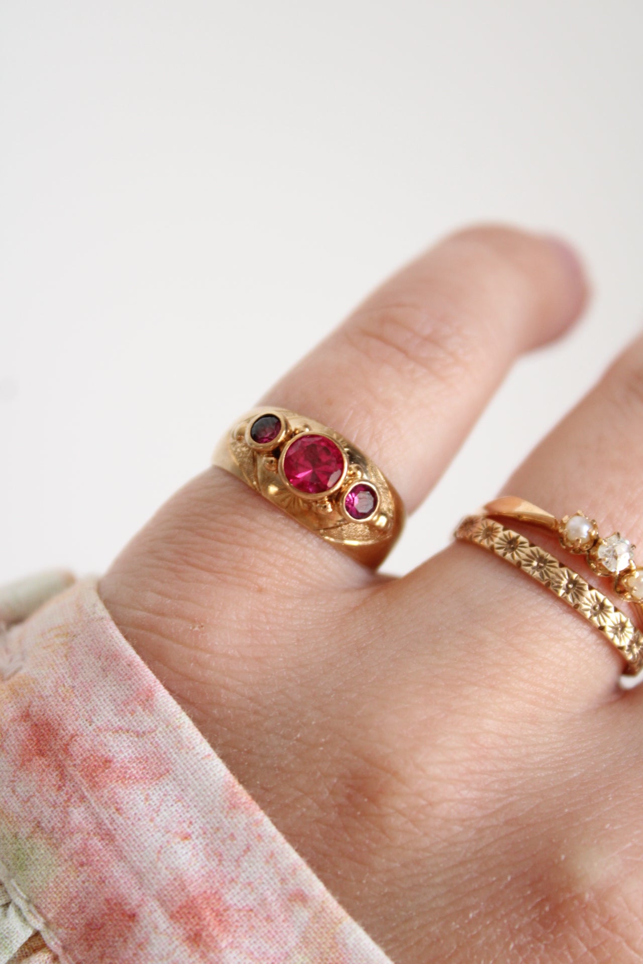 Ruby Trilogy Gypsy Ring