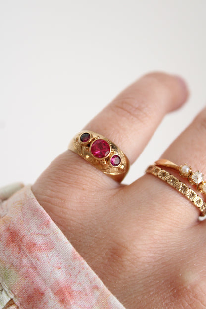 Ruby Trilogy Gypsy Ring