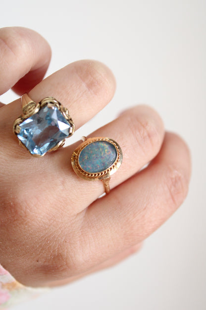 Black Opal Statement Ring