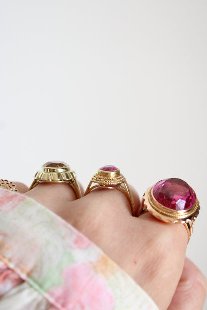 Pink Sapphire Statement Ring