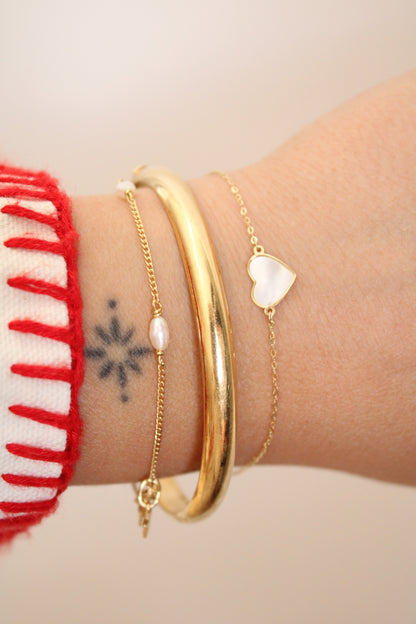 Mother of Pearl Heart Bracelet