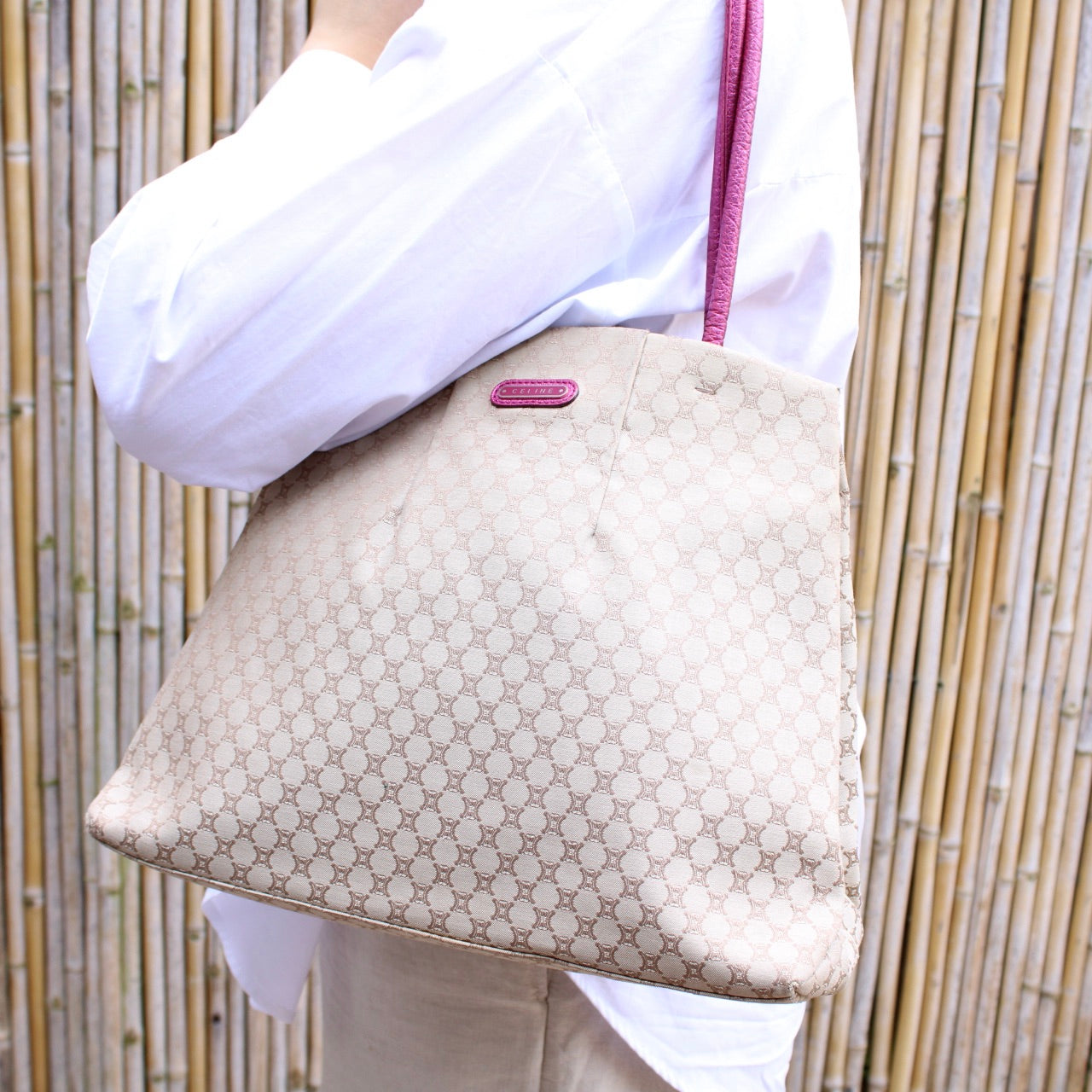 Celine Macadam Canvas Shoulder Bag