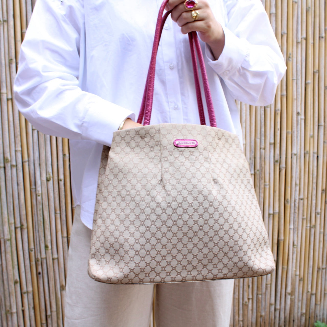 Celine Macadam Canvas Shoulder Bag
